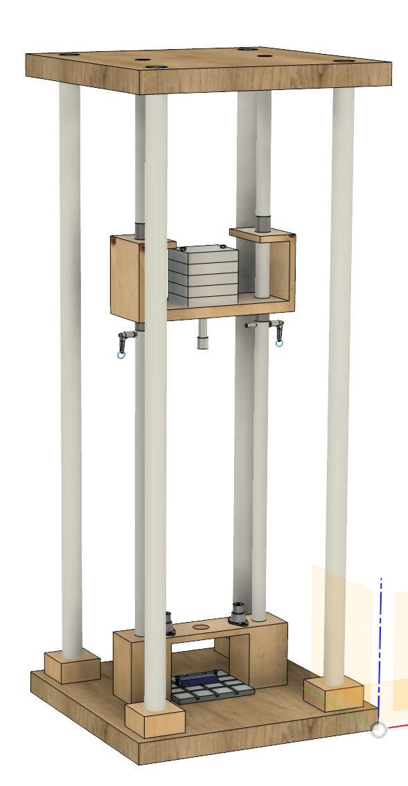 System modeled in CAD