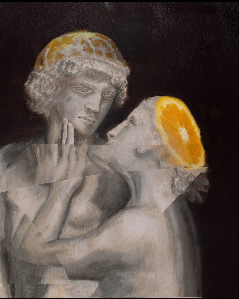 Oil / digital mixed media