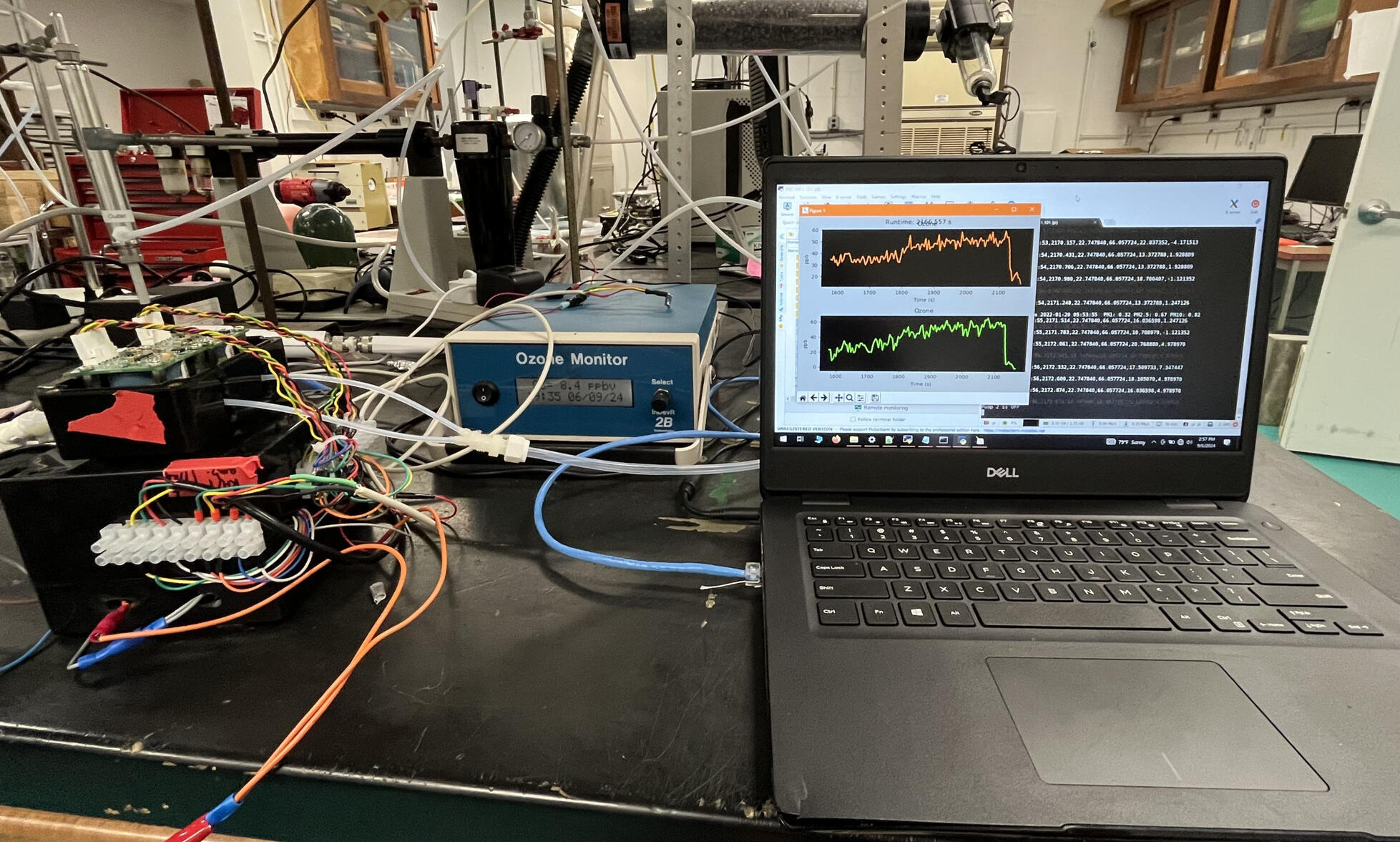 Real-time sensor data transmitted from drone payload | Live measurements and system monitoring